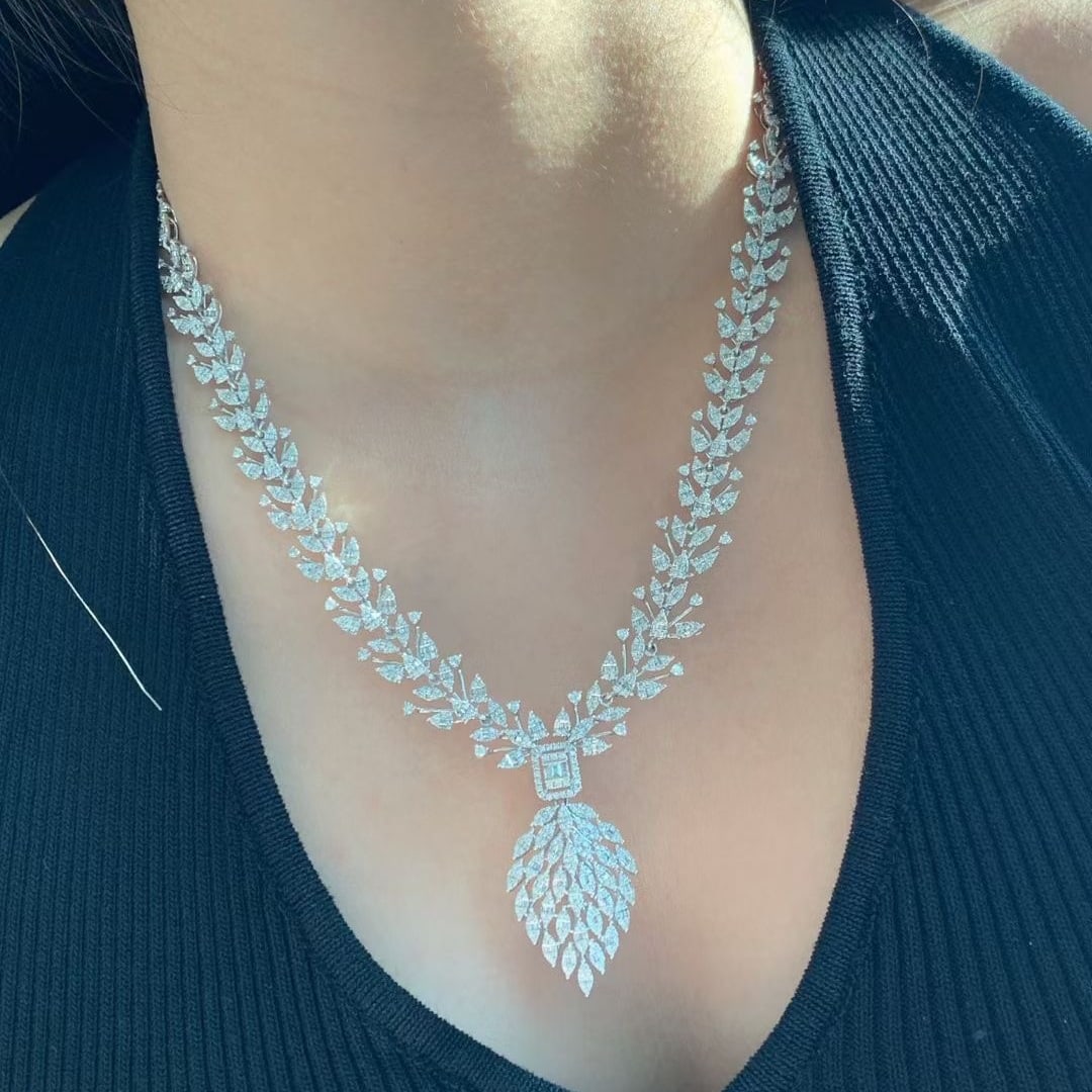 14k Gold 5.77 Ctw Natural H Diamond Jewelry Set - 5