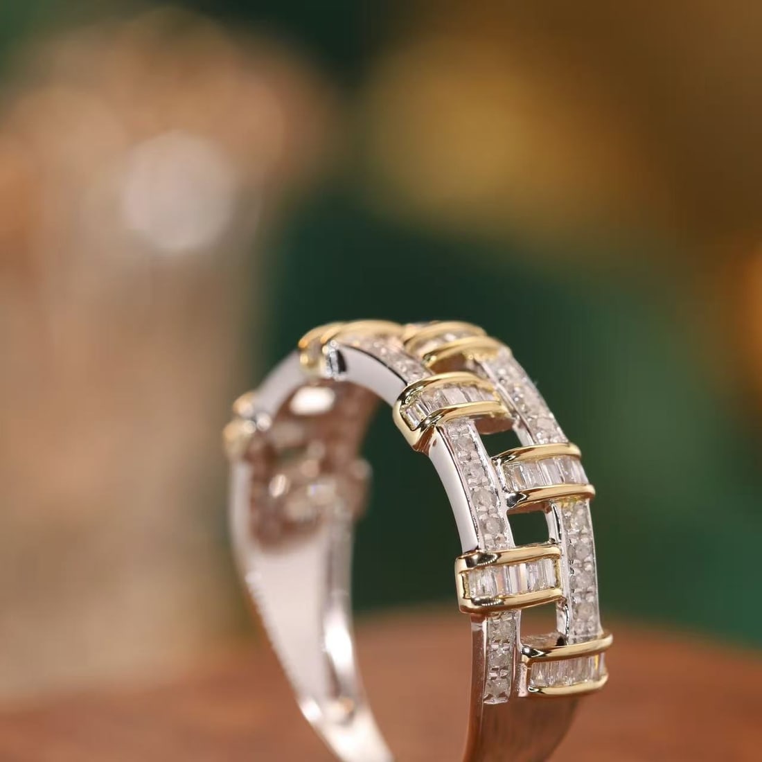14k Gold 0.45 Ct Natural H Diamond Ring - 4
