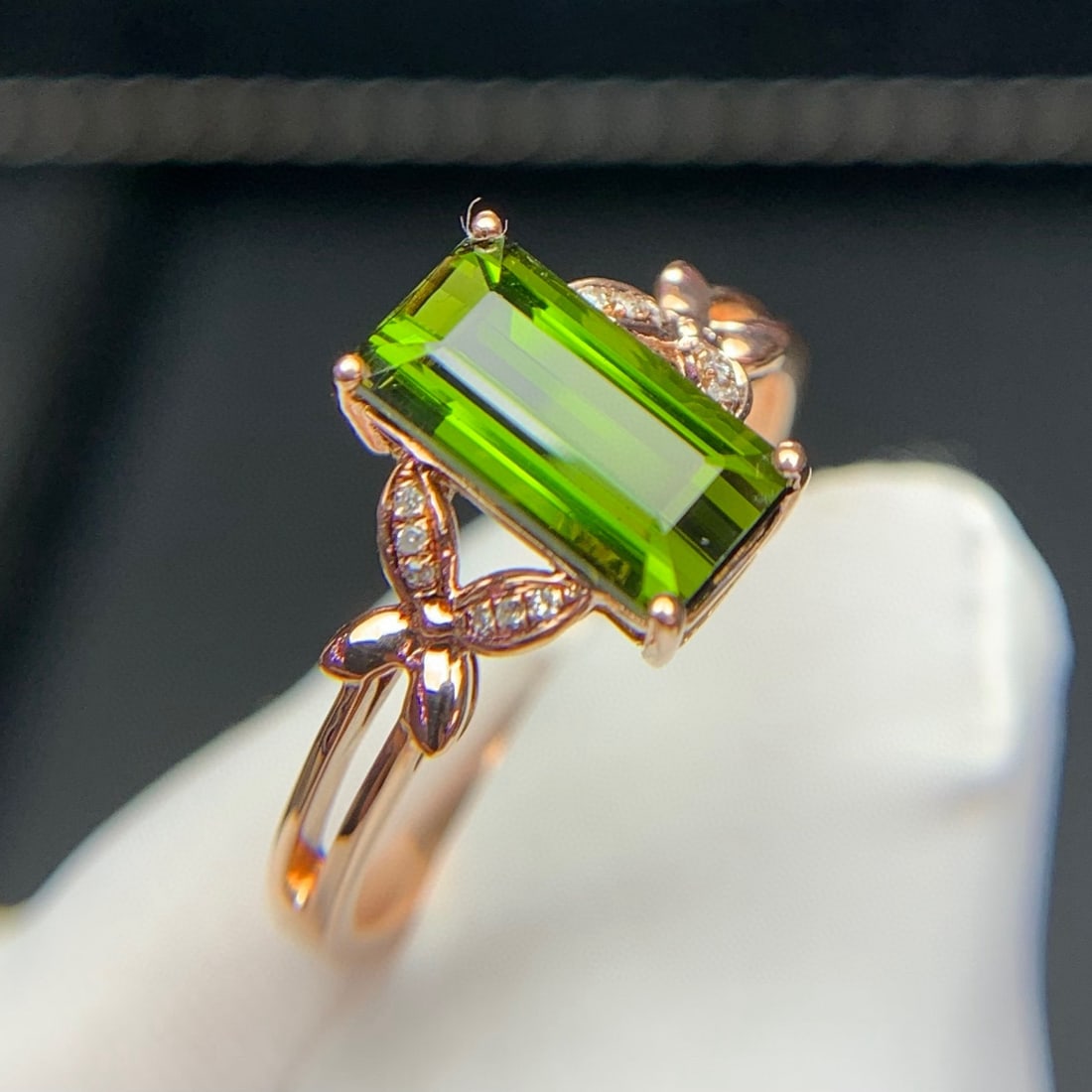 14k Gold 1.96 Ct Natural Tourmaline & Diamond Ring - 2