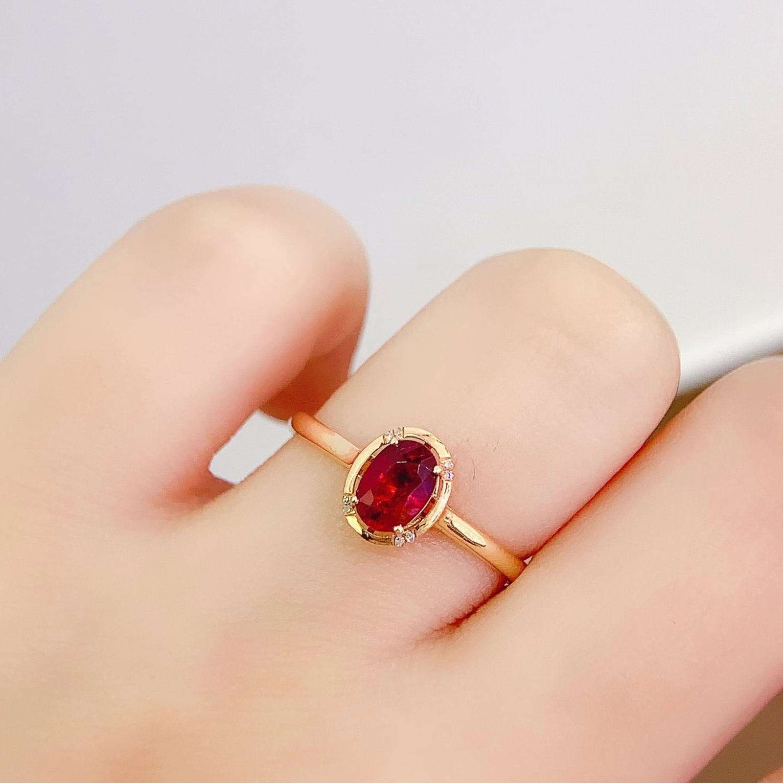 14k Gold 1.00 Ct Natural Tourmaline & Diamond Ring - 6