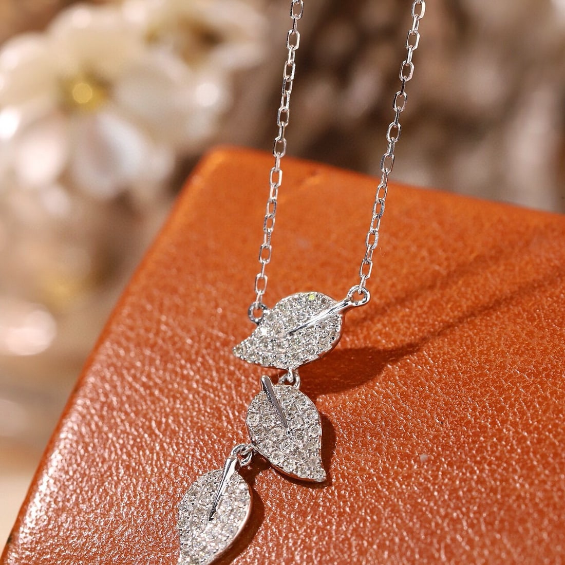 14k Gold 0.2 Ct Natural H Diamond Necklace - 5