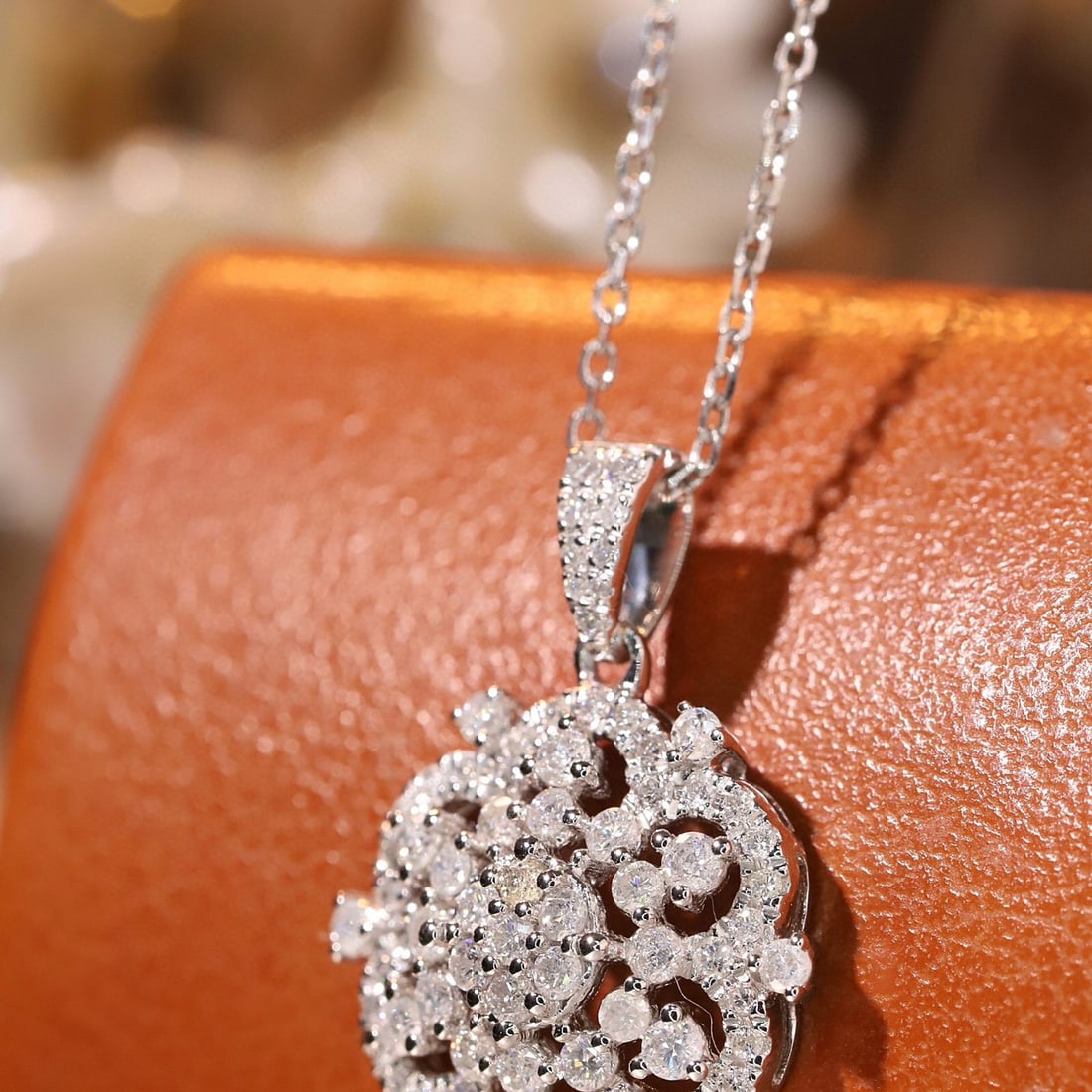 14k Gold 0.60 Ct Natural H Diamond Necklace - 3