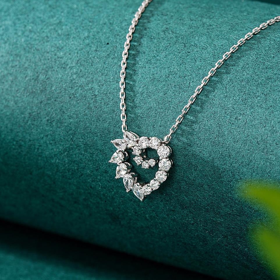 14k Gold 0.53 Ctw Natural H Diamond Necklace - 2