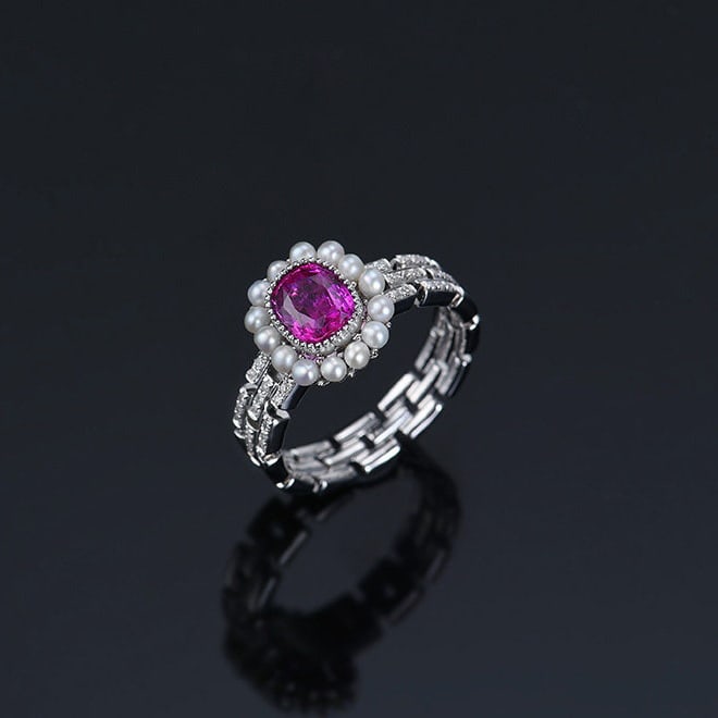 14k Gold 1.28 Ctw Natural Sapphire & Diamond Ring - 4