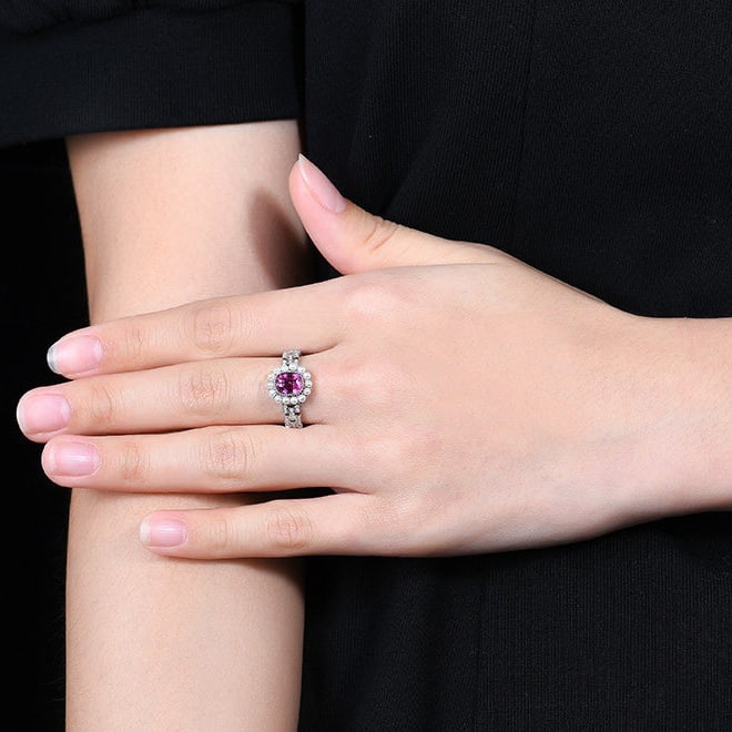 14k Gold 1.28 Ctw Natural Sapphire & Diamond Ring - 6