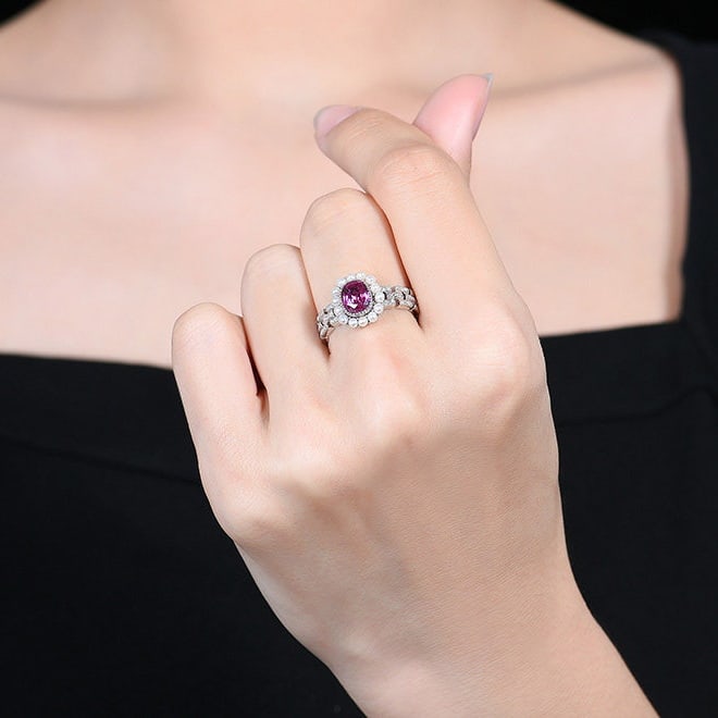 14k Gold 1.28 Ctw Natural Sapphire & Diamond Ring - 8