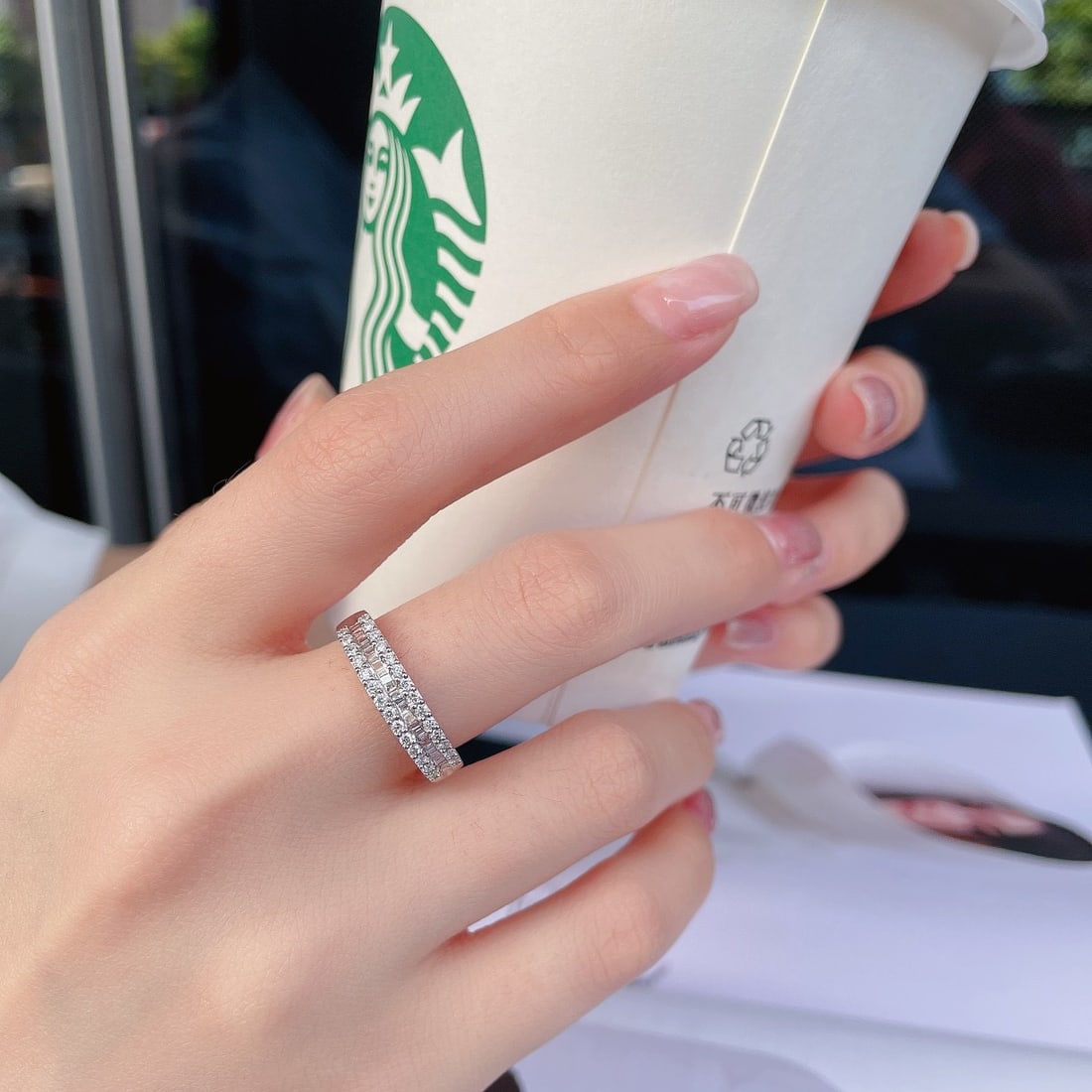 14k Gold 0.37 Ctw Natural H Diamond Ring - 3