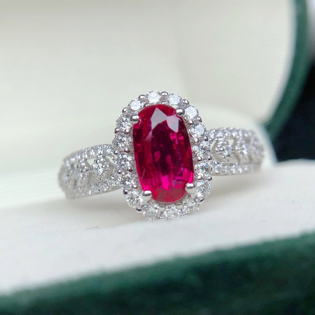 14k Gold 1.12 Ctw Natural Ruby & Diamond Ring - 4