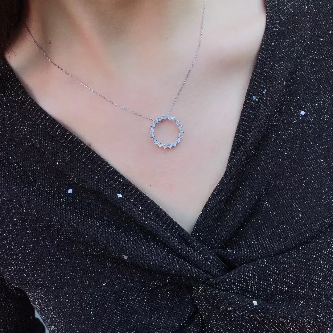 14k Gold 0.79 Ct Natural H Diamond Necklace - 4