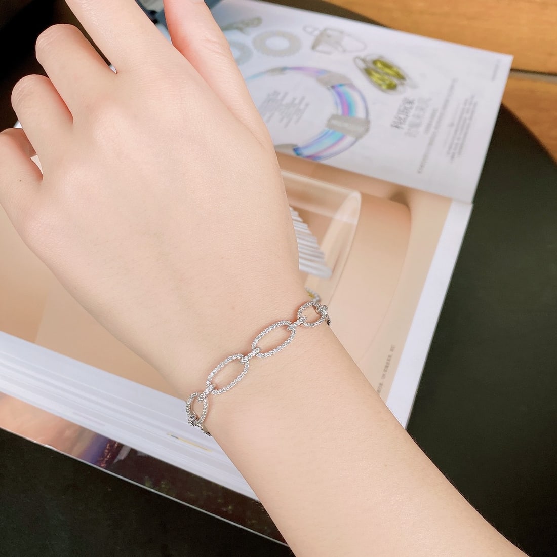 14k Gold 1.95 Ct Natural H Diamond Bracelet - 4