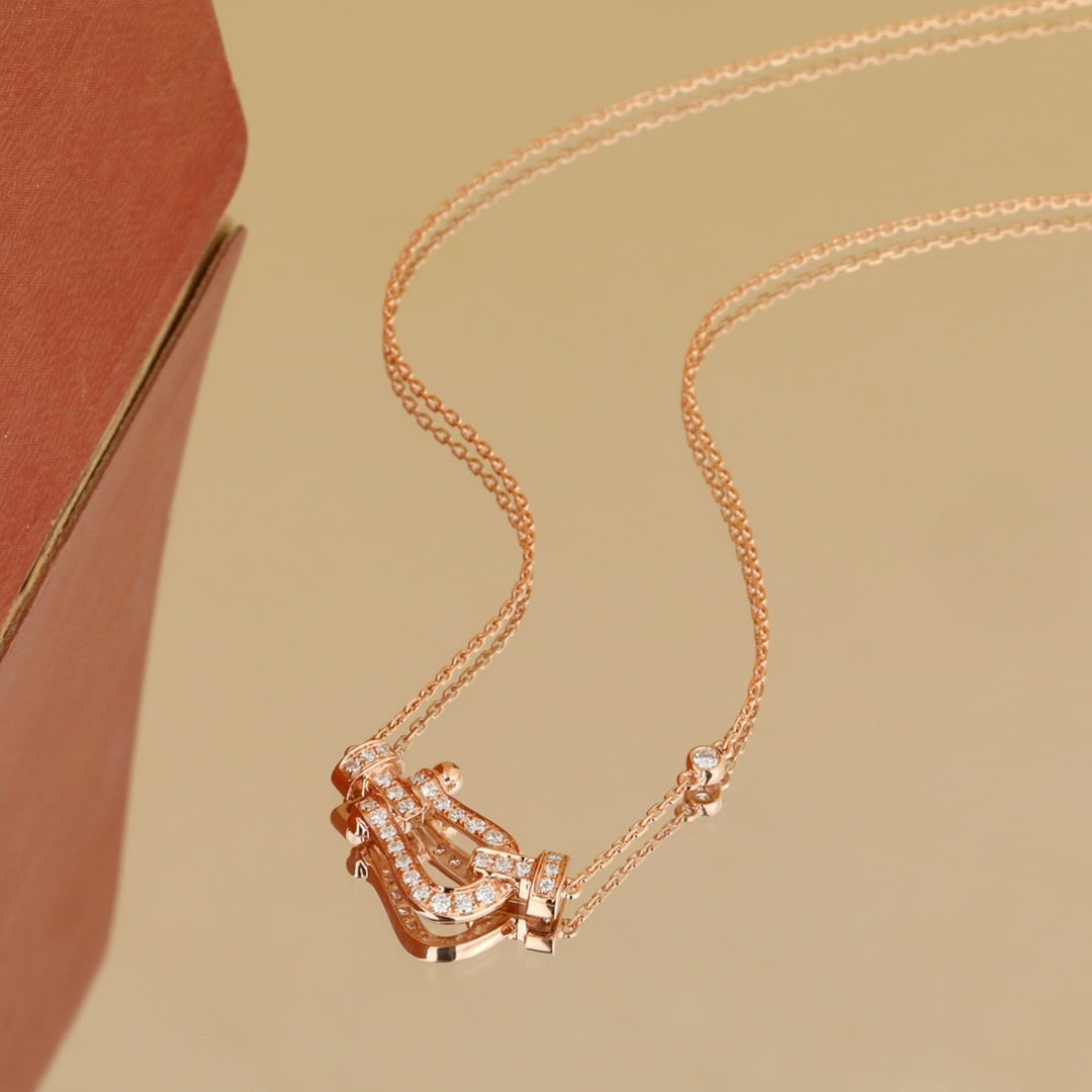 14k Gold 0.23 Ct Natural H Diamond Necklace - 2