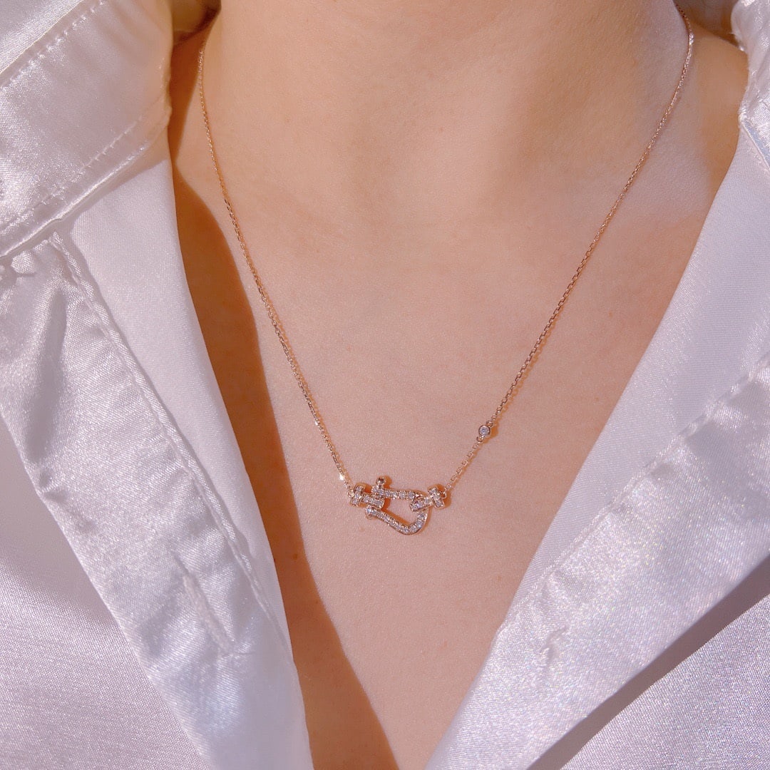 14k Gold 0.23 Ct Natural H Diamond Necklace - 3