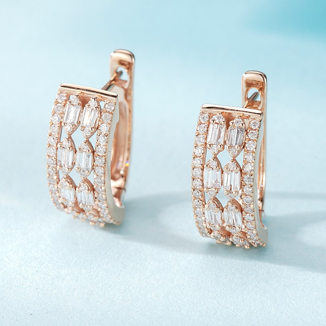 14k Gold 0.34 Ctw Natural H Diamond Earrings - 2