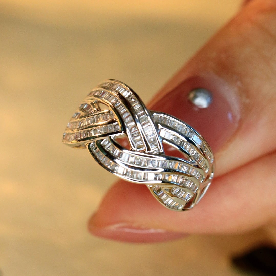 14k Gold 0.65 Ct Natural H Diamond Ring - 6