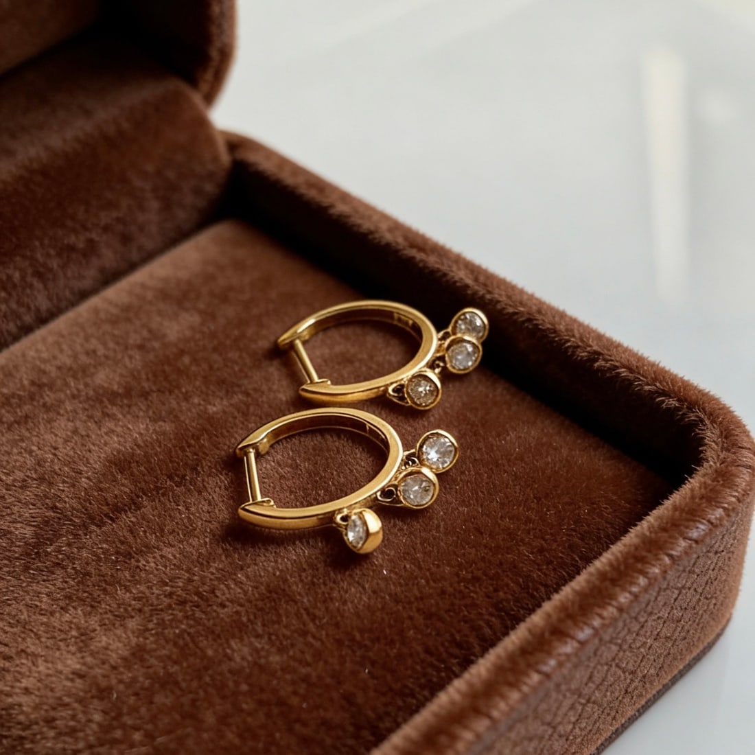 14k Gold 0.25 Ct Natural H Diamond Earrings - 3