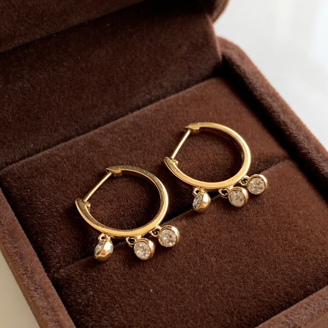 14k Gold 0.25 Ct Natural H Diamond Earrings - 6