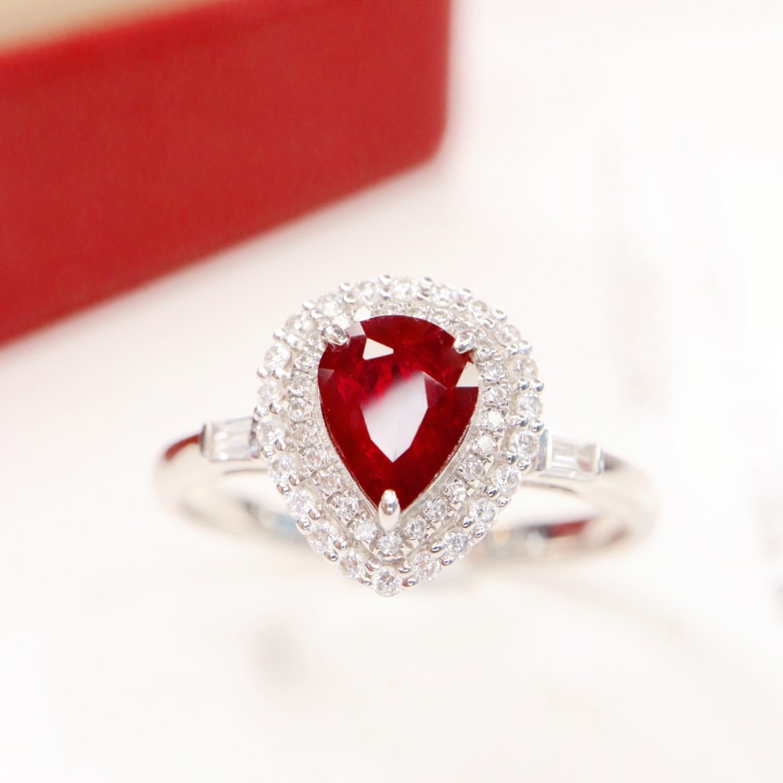 14k Gold 1.31 Ctw Natural Ruby & Diamond Ring - 2