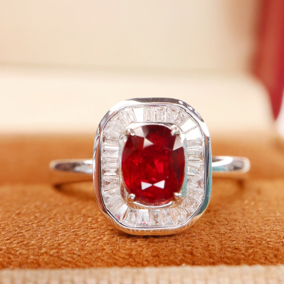 14k Gold 1.56 Ctw Natural Ruby & Diamond Ring/pendant( Without Chain ): Ref:231106177 // gold content:14k gold // ring size:7. 25us // // main gemstone:ruby // shape:oval // carat weight:1. 36ct // color:pigeonblood red // treatment:natural // // adjacent gemstone 2 : dia