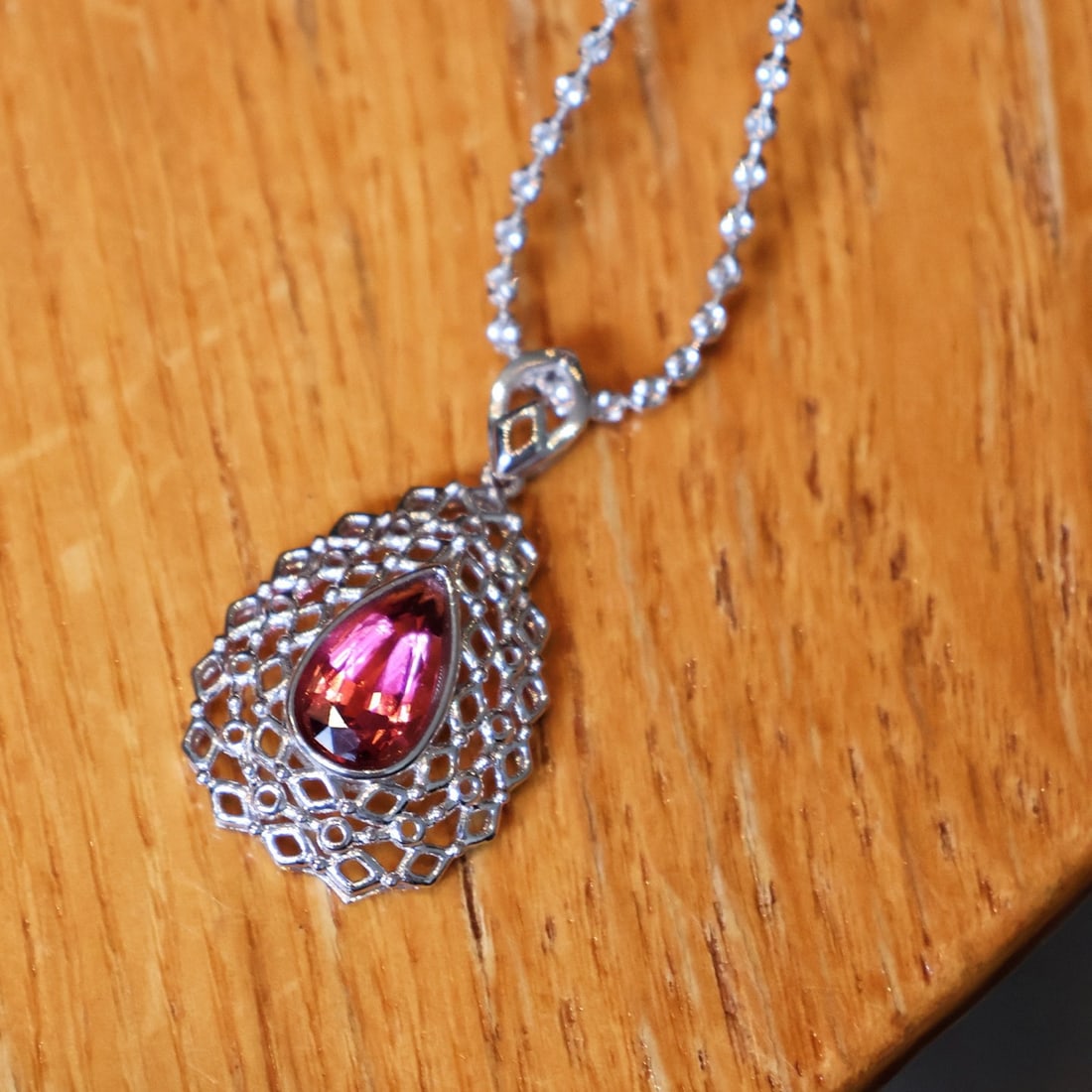 14k Gold 1.5 Ct Natural Tourmaline Pendant( Without Chain ) - 5