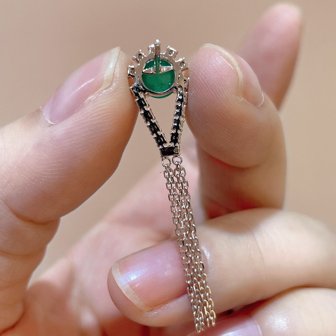 14k Gold 2.25 Ctw Natural Emerald & Diamond Earrings - 4