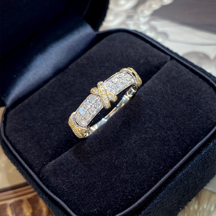 14k Gold 0.4 Ct Natural H Diamond Ring - 4