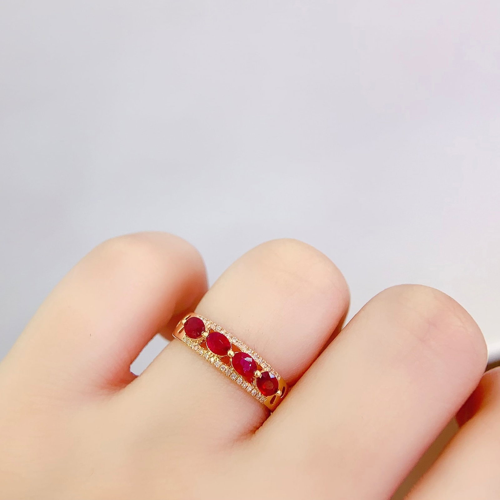 14k Gold 1 Ct Natural Ruby & Diamond Ring - 6