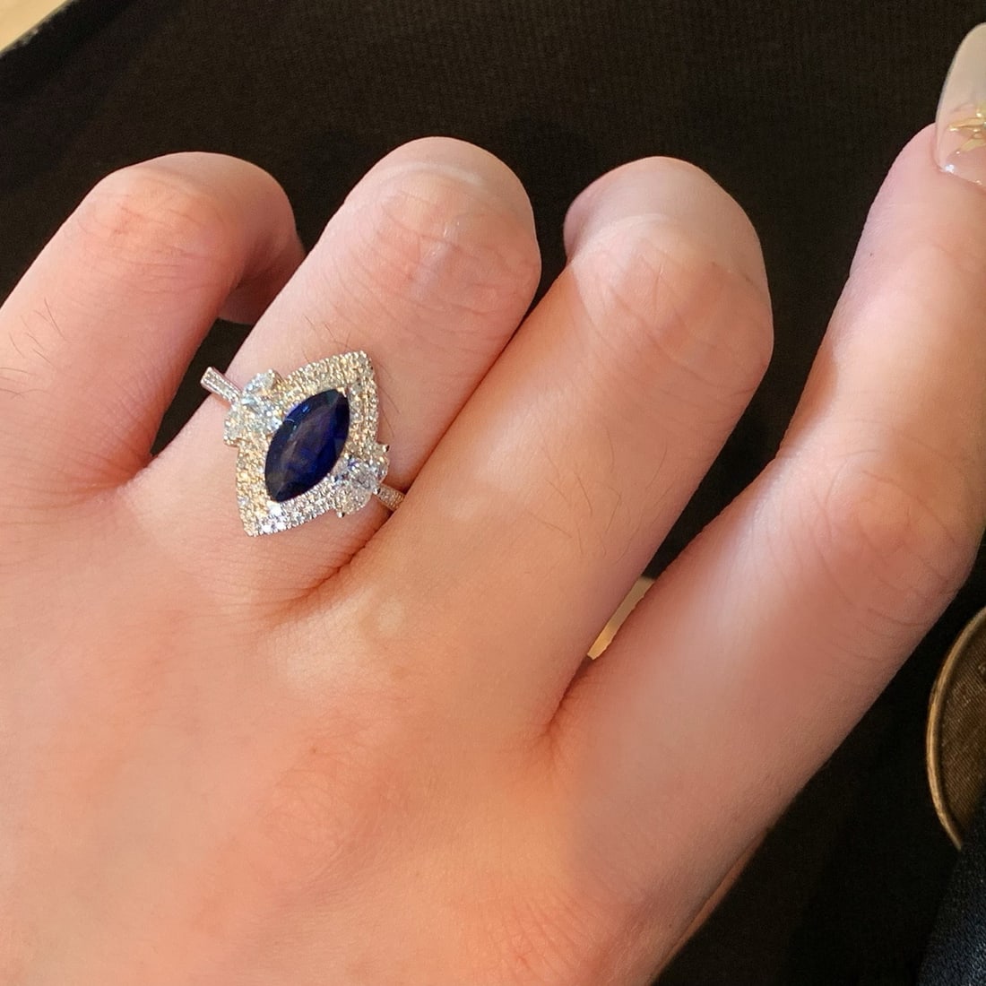 14k Gold 1.99 Ctw Natural Sapphire & Diamond Ring - 2