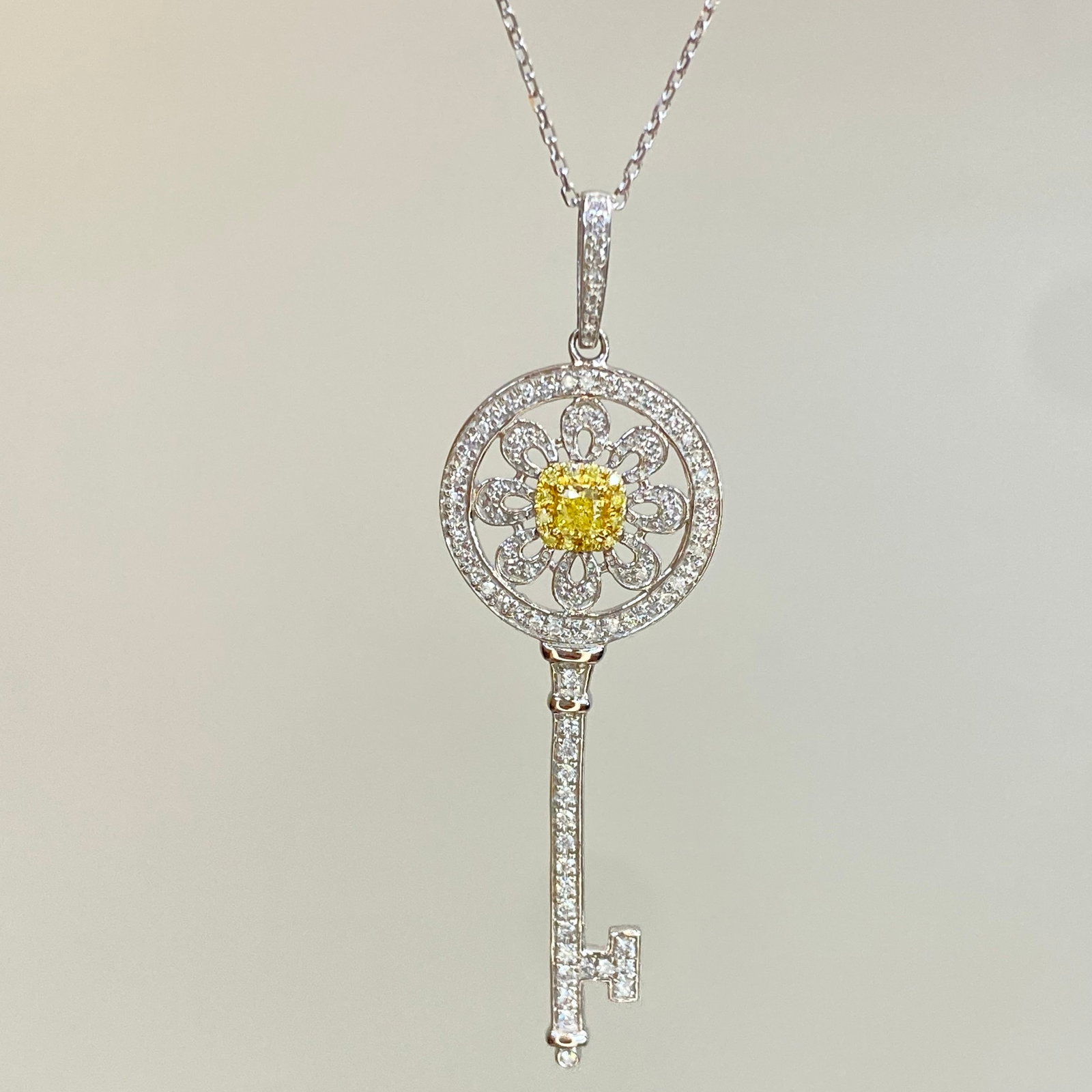 14k Gold 0.65 Ct Natural Color Diamond Pendant( Without Chain ) - 3