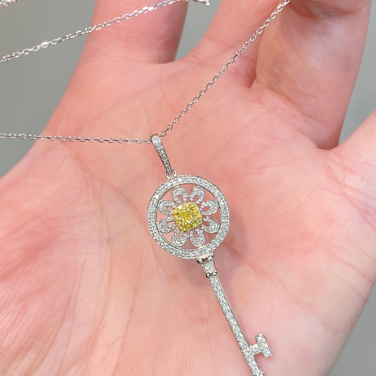14k Gold 0.65 Ct Natural Color Diamond Pendant( Without Chain ) - 4