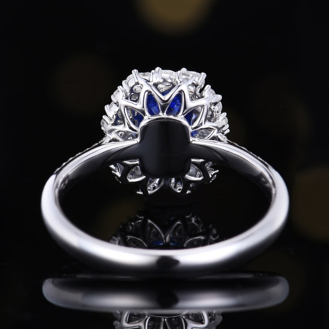 14k Gold 2.09 Ctw Natural Sapphire & Diamond Ring - 5