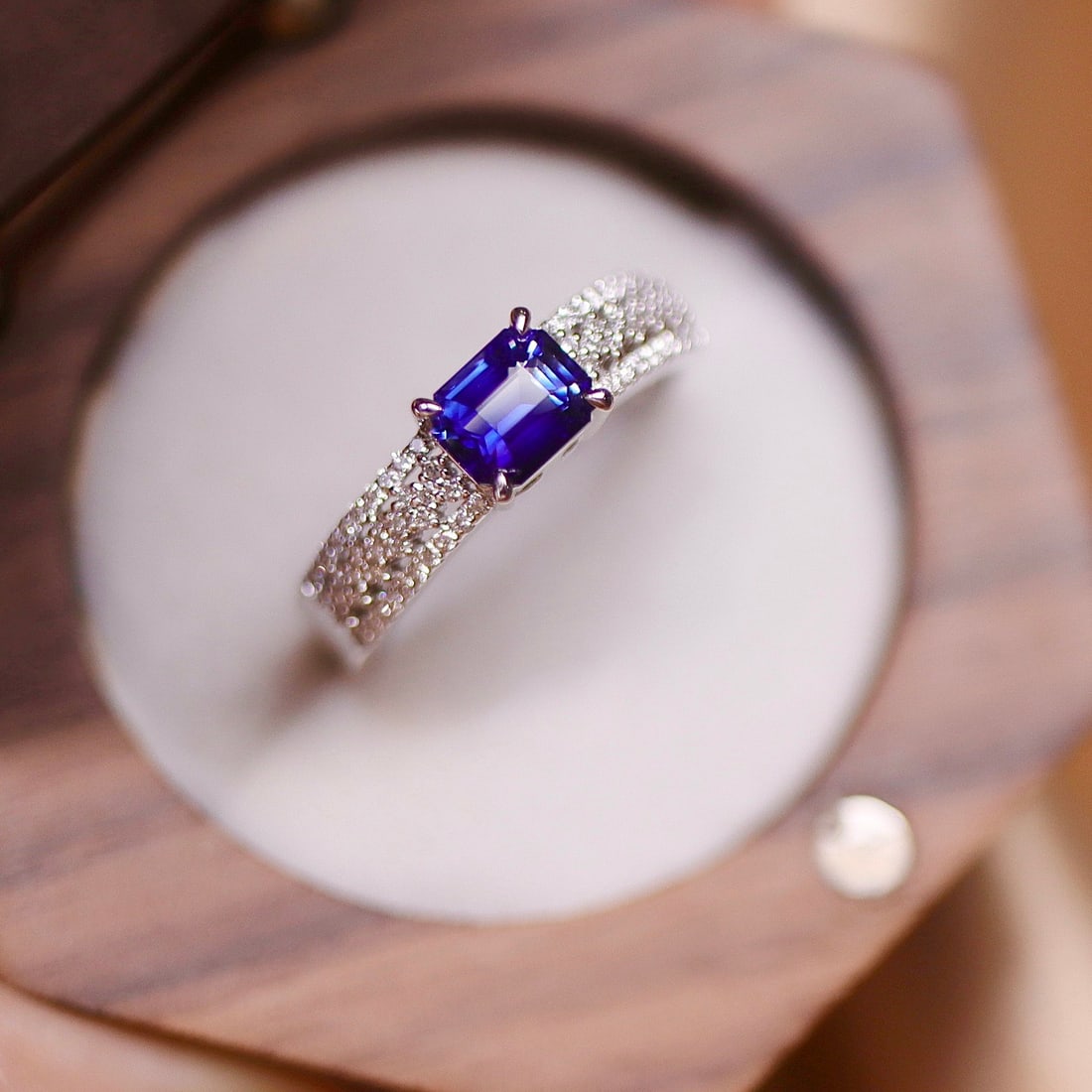 14k Gold 1.32 Ctw Natural Sapphire & Diamond Ring - 3