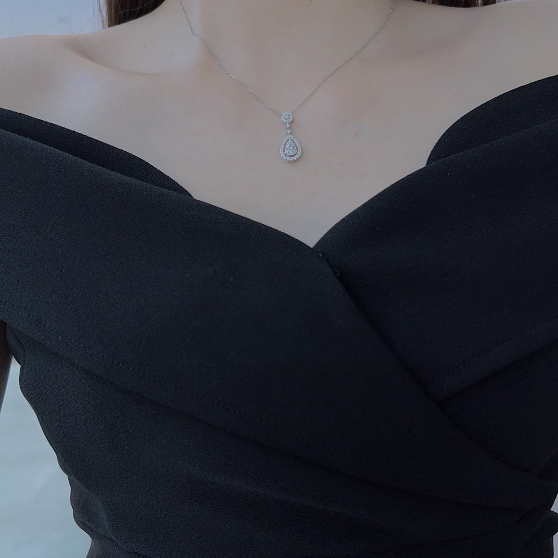 14k Gold 0.5 Ct Natural H Diamond Pendant( Without Chain ) - 4