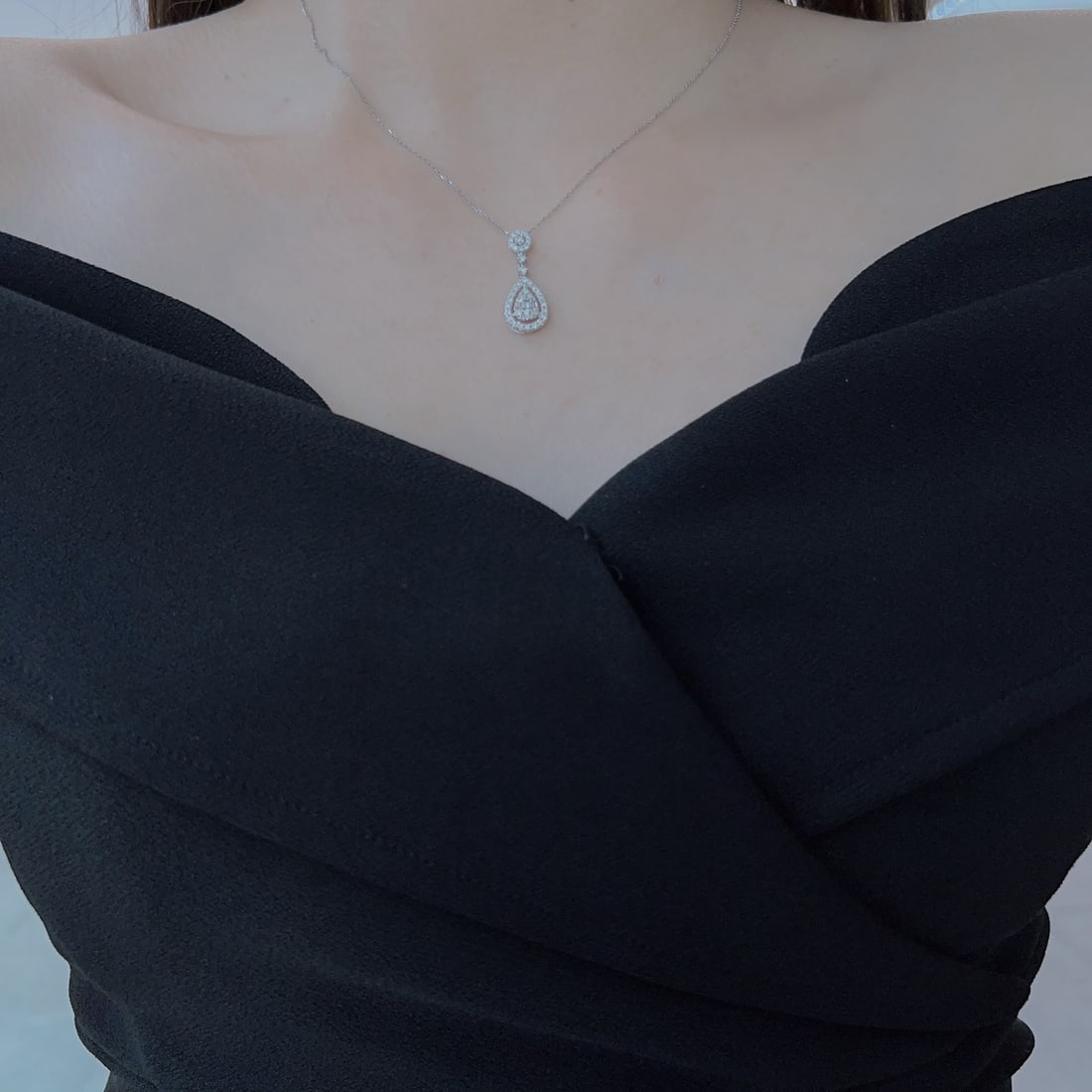 14k Gold 0.5 Ct Natural H Diamond Pendant( Without Chain ) - 5