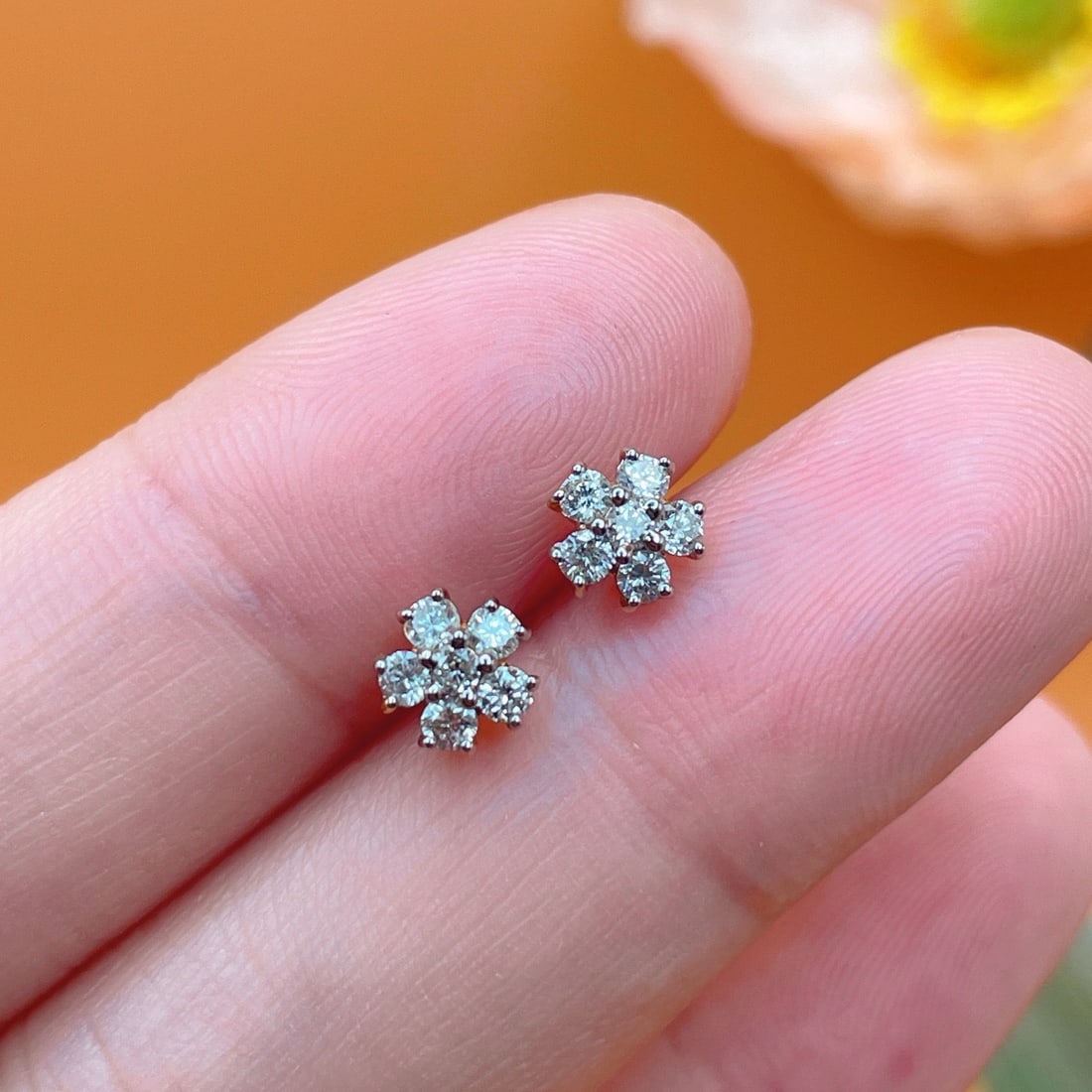 14k Gold 2.12 Ctw Natural Ruby & Diamond & Flowers Earrings - 6