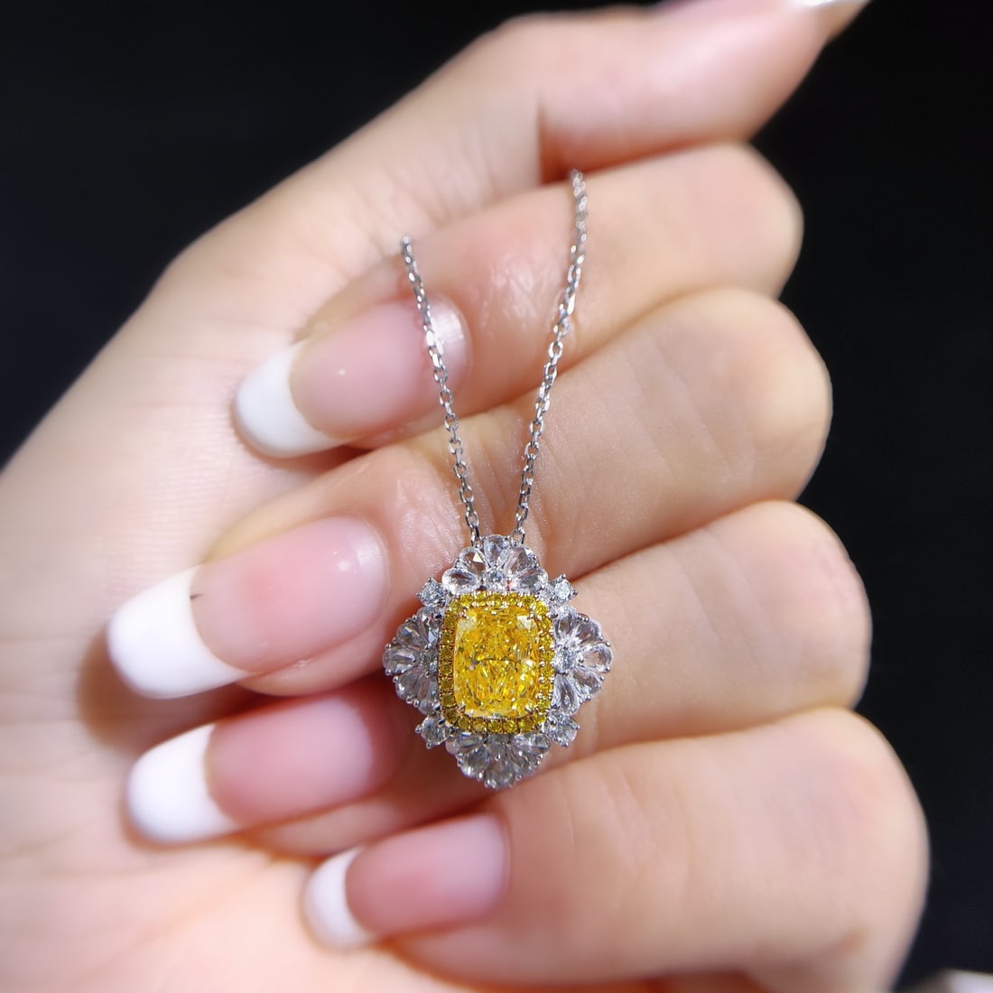 14k Gold 2.41 Ctw Natural Yellow Diamond & Diamond Ring/pendant( Without Chain ) - 3
