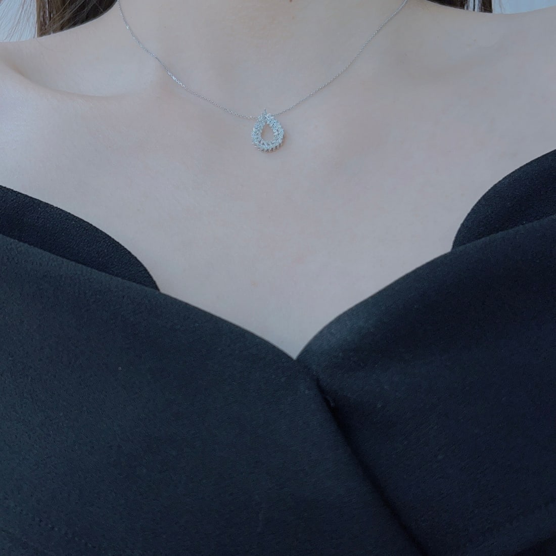 14k Gold 0.3 Ct Natural H Diamond Pendant( Without Chain ) - 2
