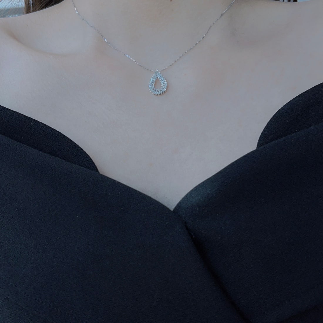 14k Gold 0.3 Ct Natural H Diamond Pendant( Without Chain ) - 3