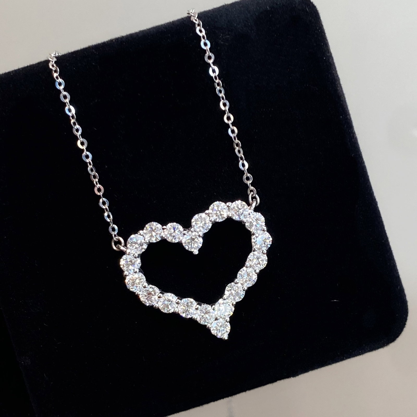 14k Gold 1.4 Ct Natural H Diamond Necklace - 3