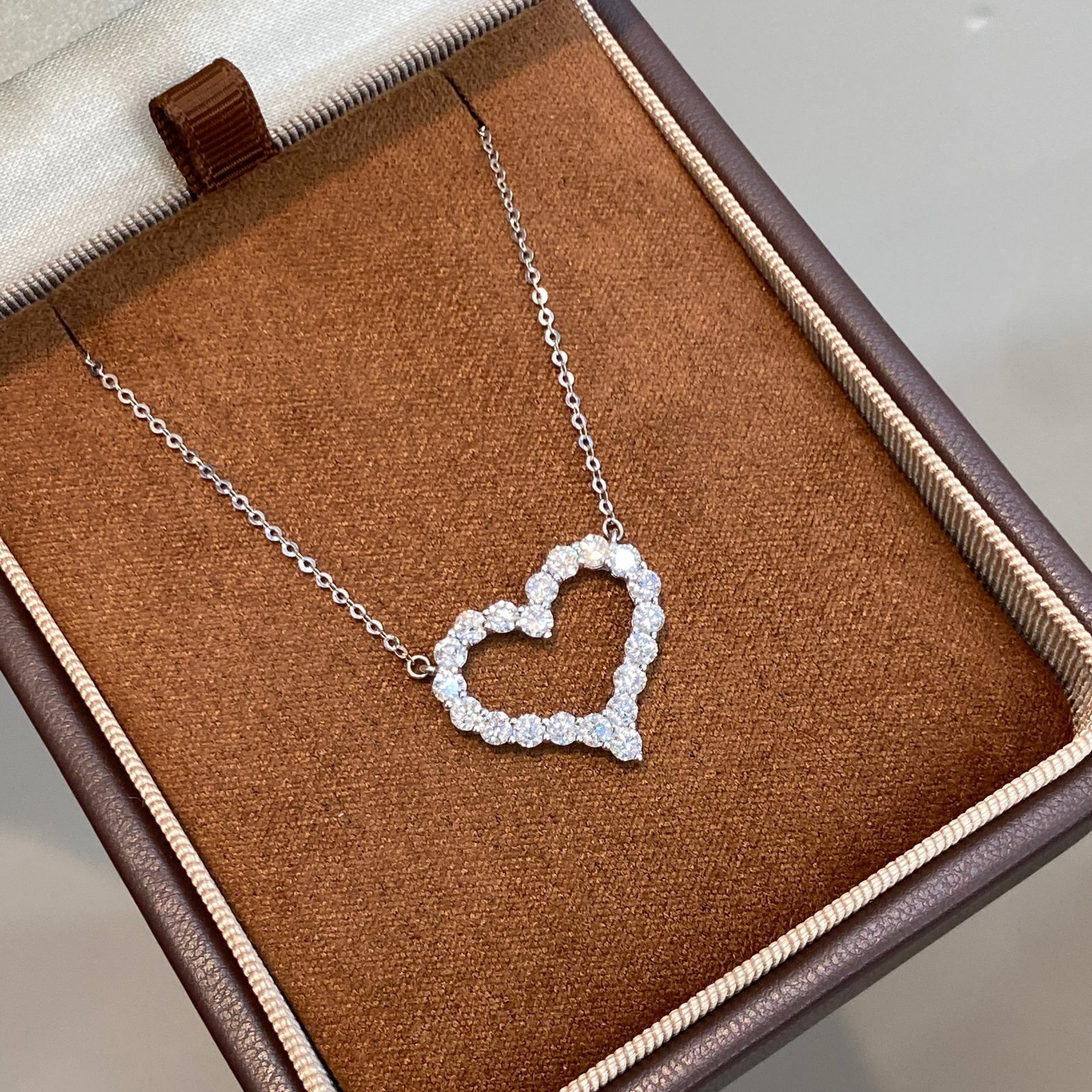14k Gold 1.4 Ct Natural H Diamond Necklace - 4