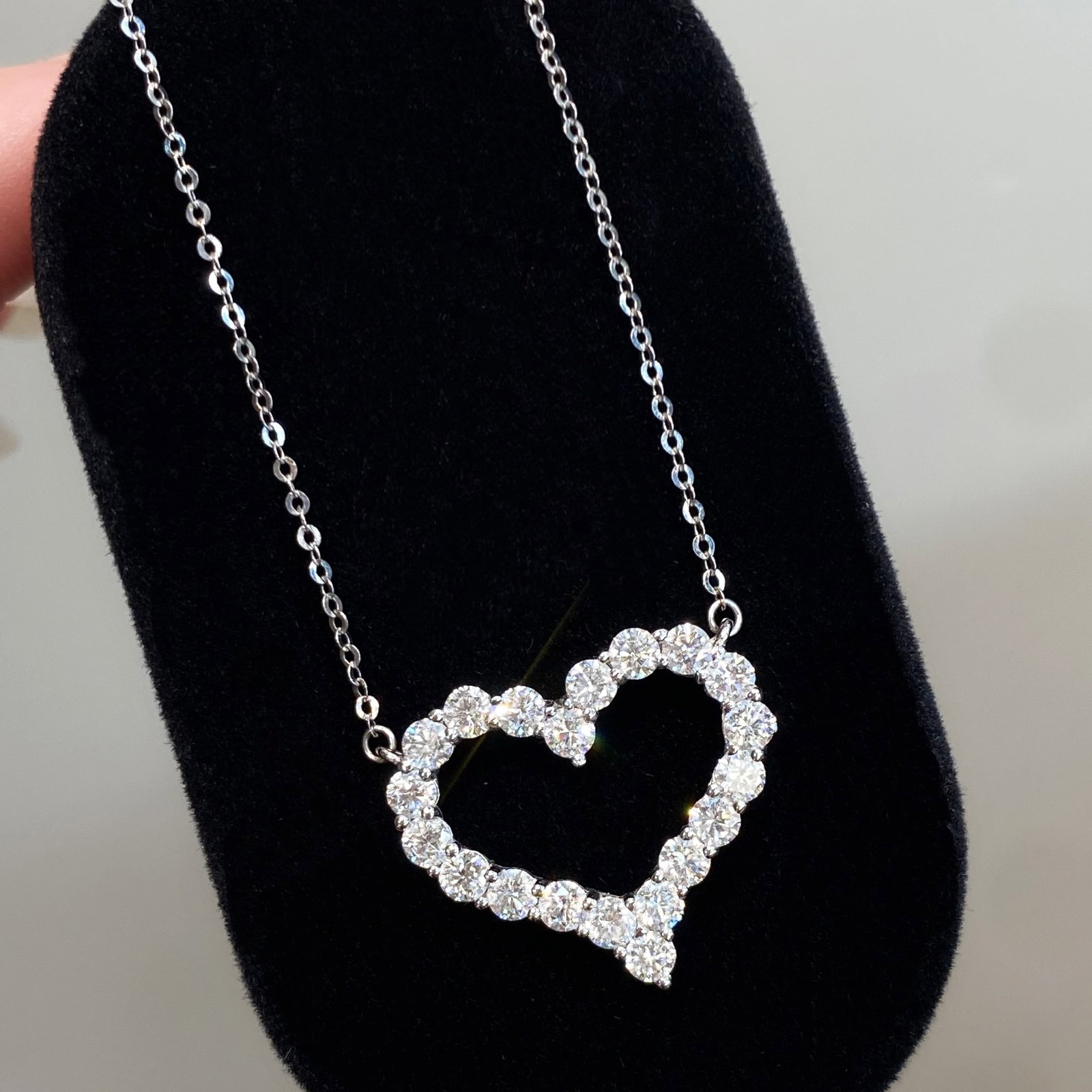 14k Gold 1.4 Ct Natural H Diamond Necklace - 5