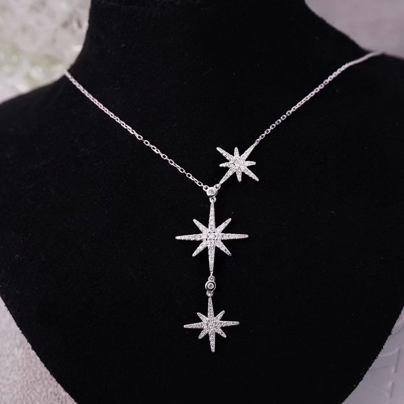 14k Gold 0.43 Ct Natural H Diamond Necklace: Ref:231107040 // gold content:14k gold // main gemstone:diamond // shape:round // carat weight:0. 43ct // clarity grade:vs-si // color:h // treatment:natural // cut grade:g // Low Estimate: 2400
