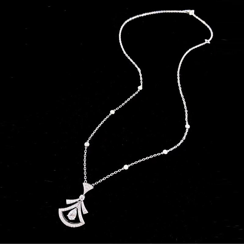 14k Gold 0.95 Ctw Natural H Diamond Necklace - 3