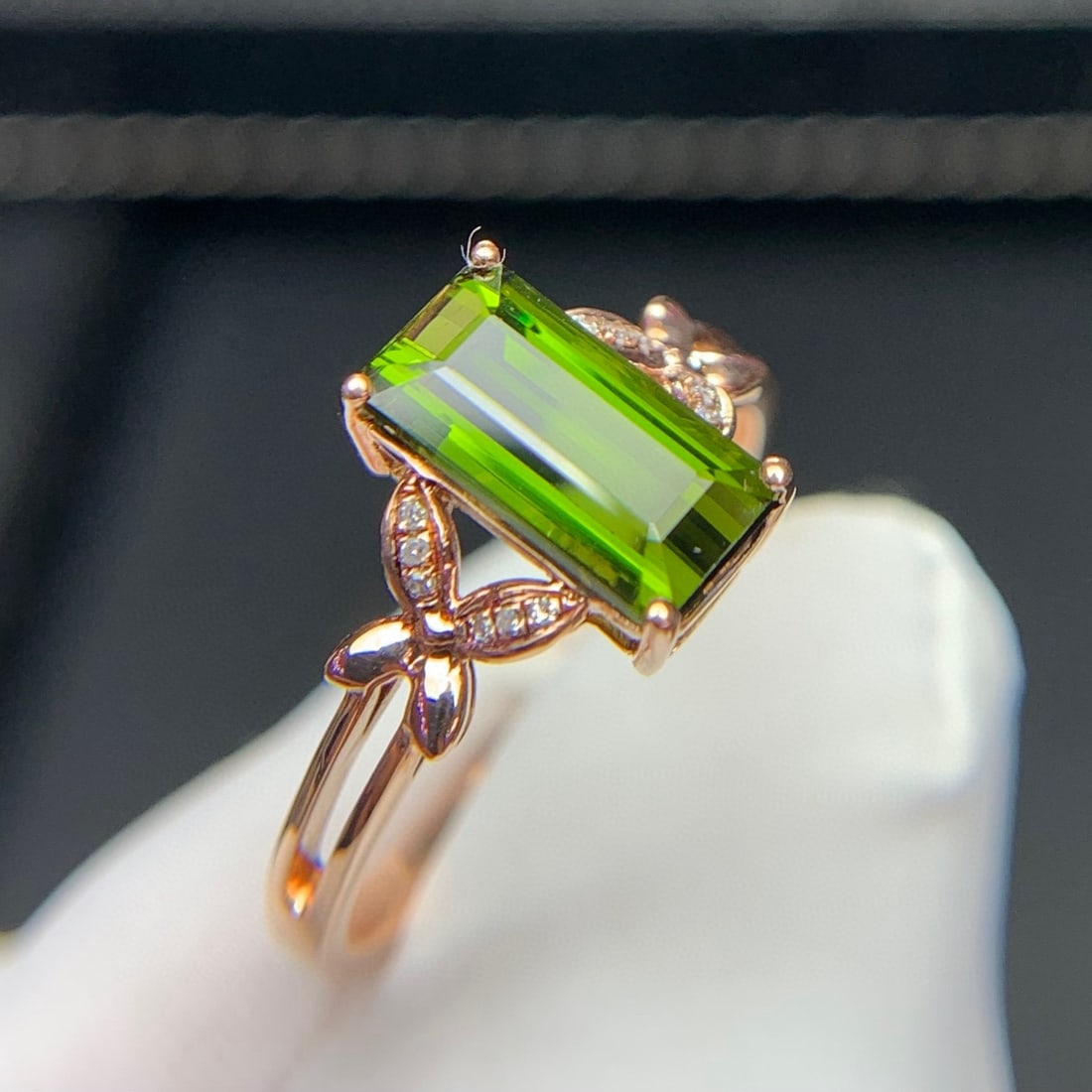 14k Gold 1.96 Ct Natural Tourmaline & Diamond Ring - 8