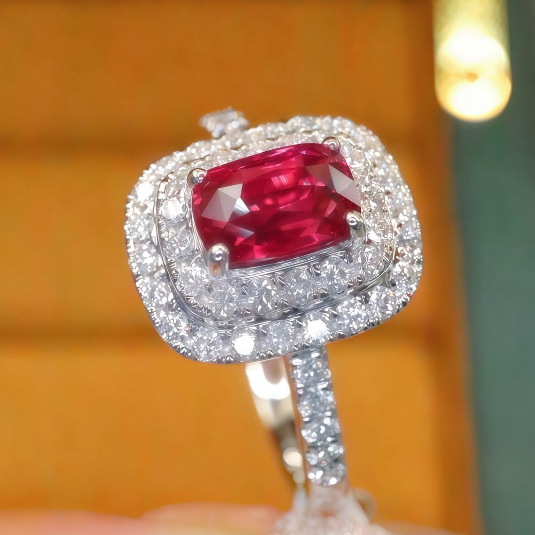 14k Gold 1.50 Ctw Natural Ruby & Diamond Ring - 2