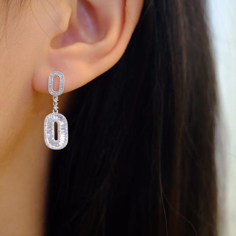 14k Gold 1 Ct Natural H Diamond Earrings - 4