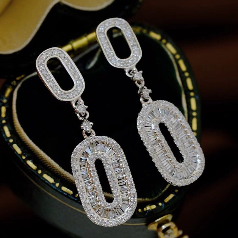14k Gold 1 Ct Natural H Diamond Earrings - 5