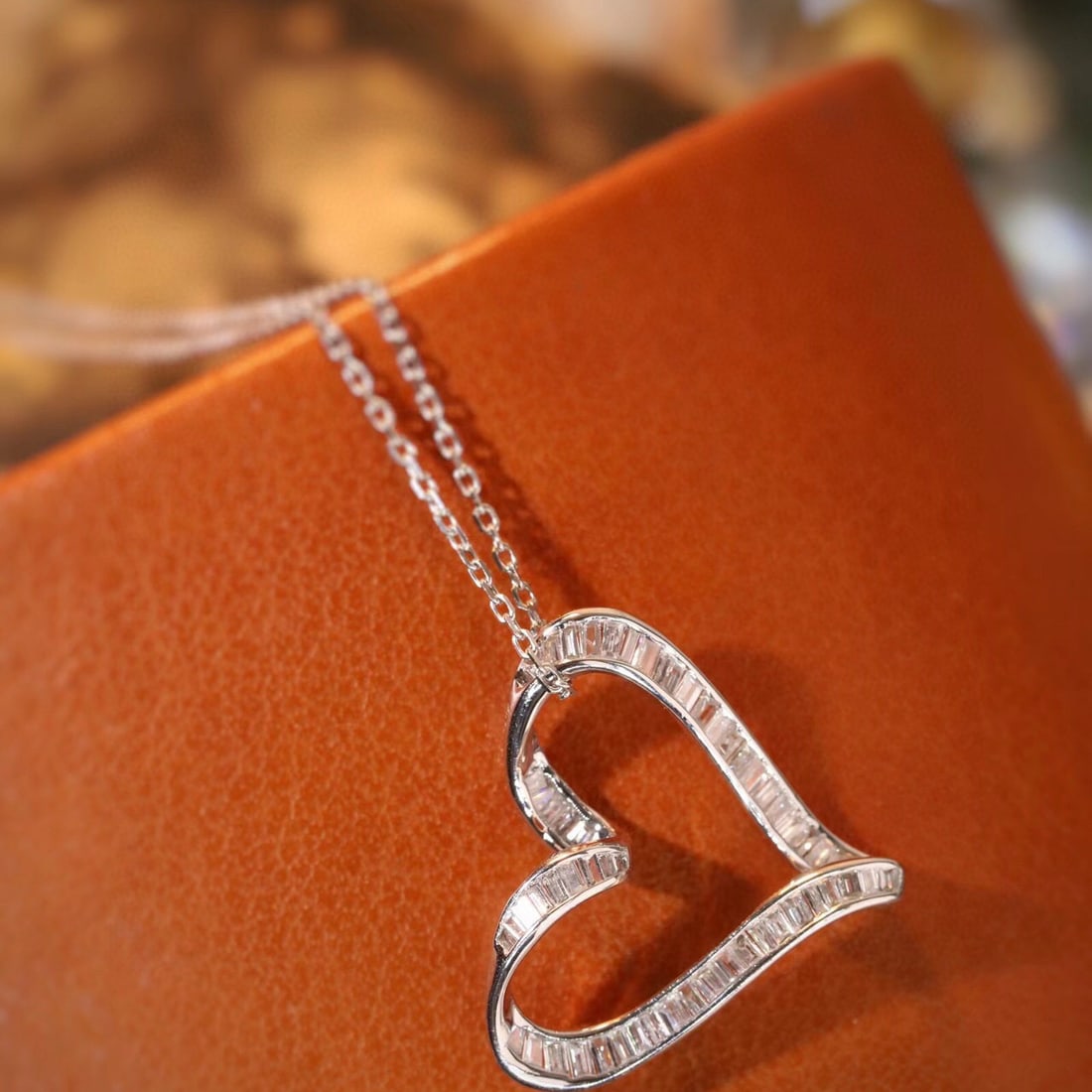 14k Gold 0.32 Ct Natural H Diamond Necklace - 8
