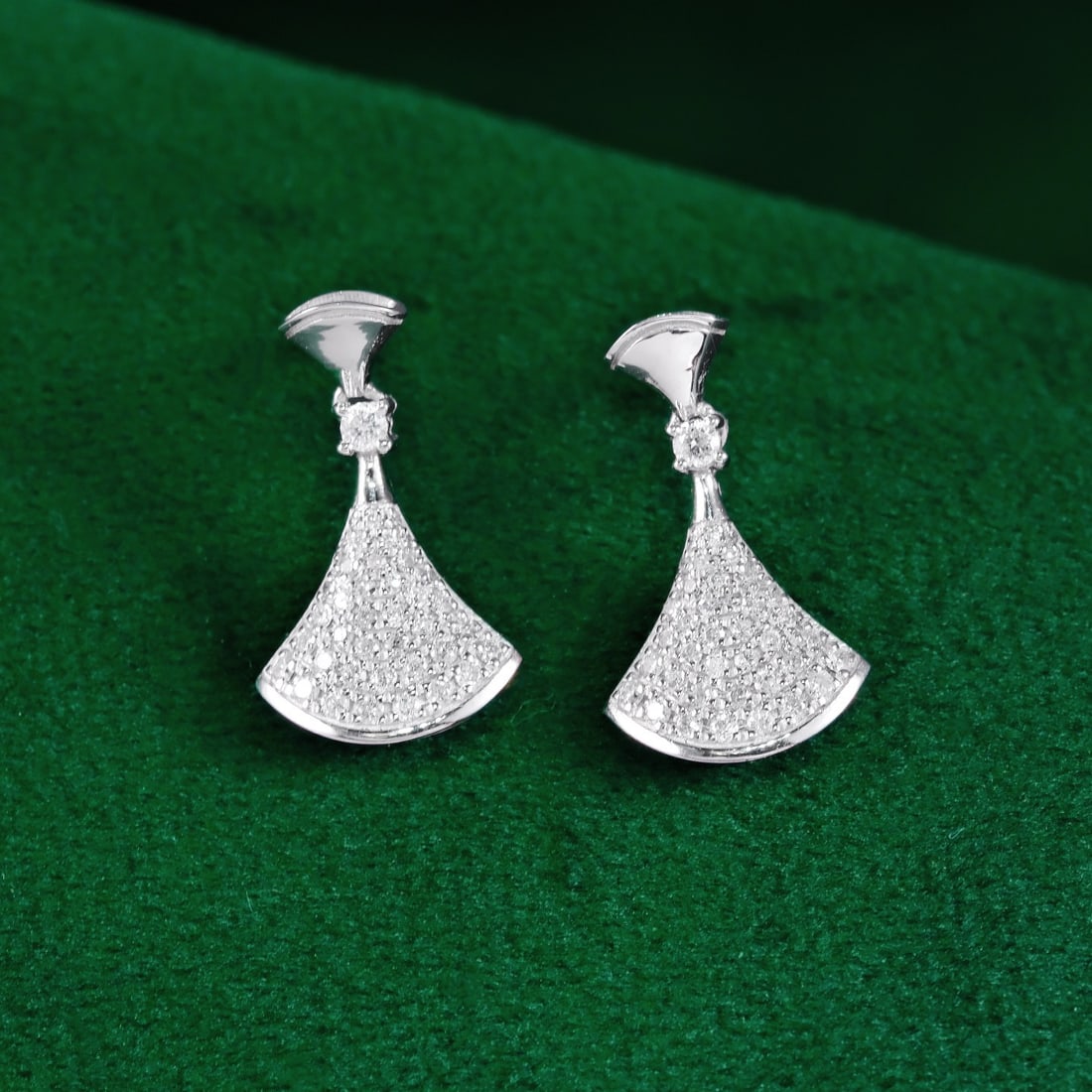 14k Gold 0.5 Ct Natural H Diamond Earrings - 4