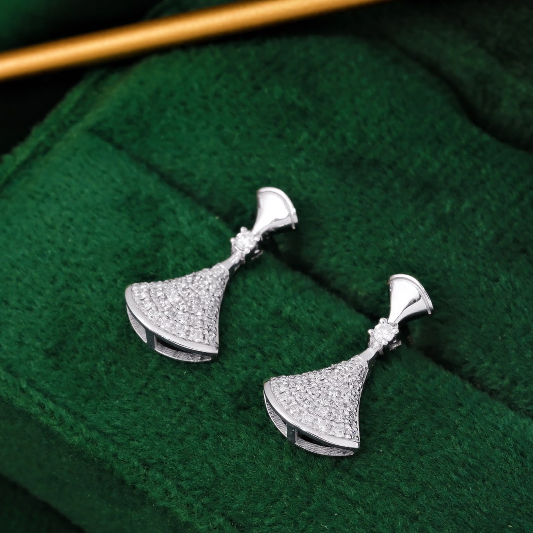 14k Gold 0.5 Ct Natural H Diamond Earrings - 6