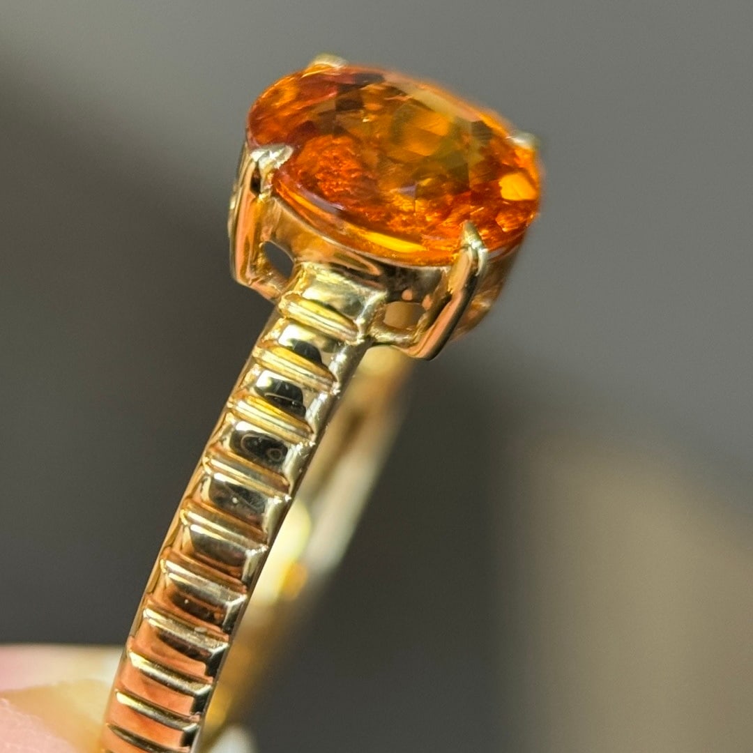 14k Gold 2.01 Ct Natural Spessartine Ring - 4